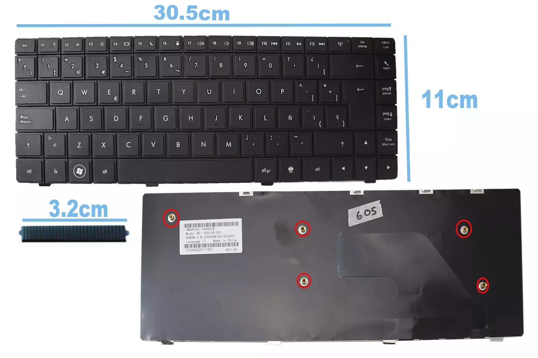 TECLADO HP 425 420 SP — imagen 1