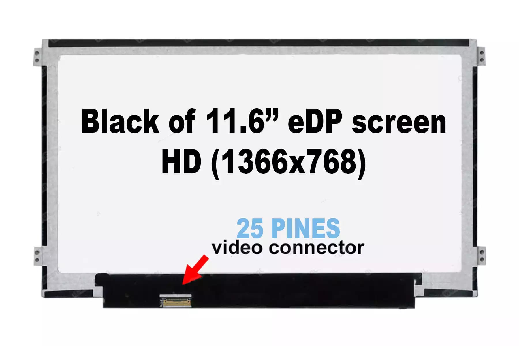 PANTALLA 11.6 LED SLIM IZQ/DER 25 PINES — imagen 1
