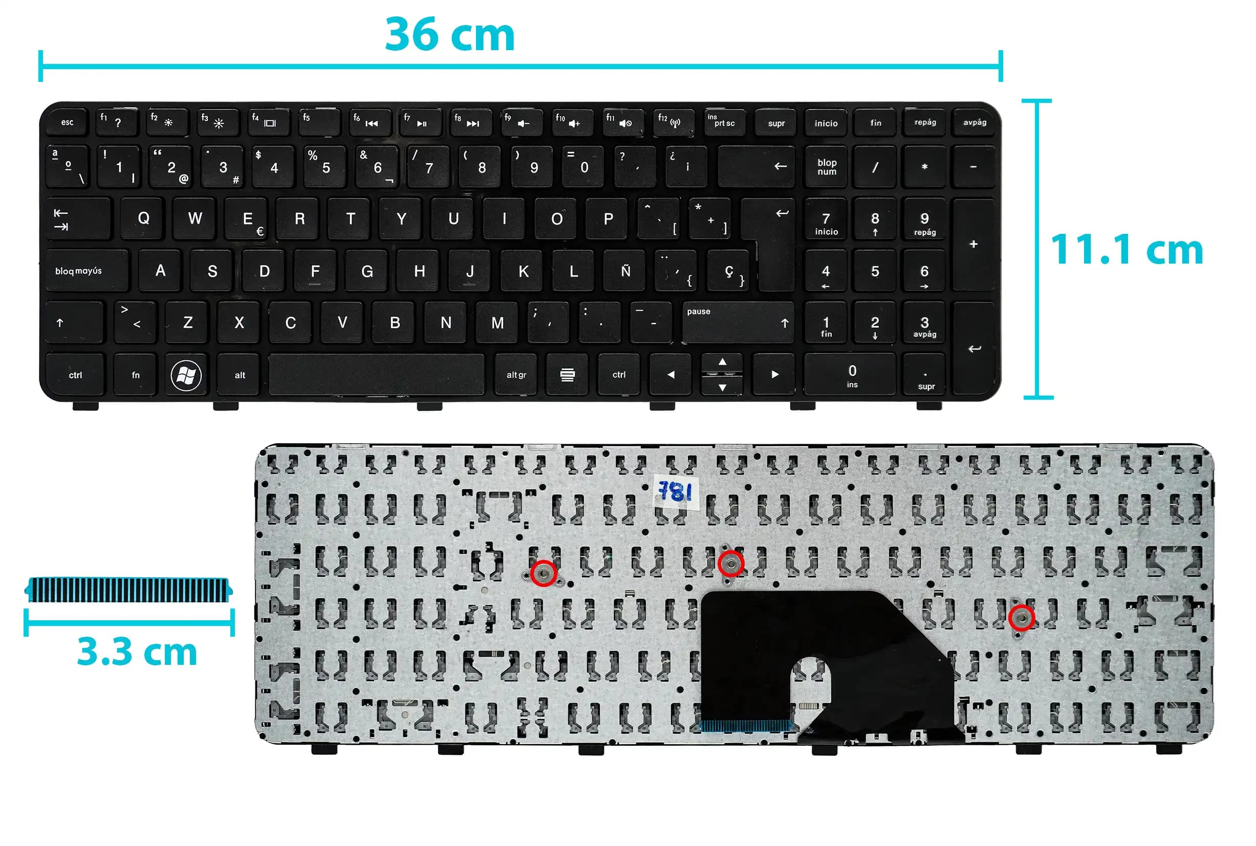 TECLADO HP DV6-6000 SP — imagen 1