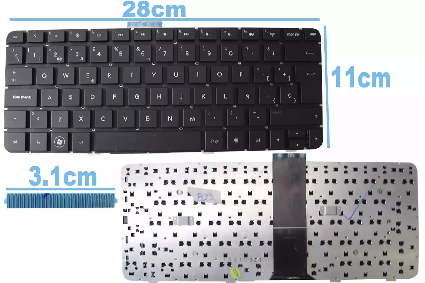 TECLADO HP TM2 SP SIN FRAME — imagen 1