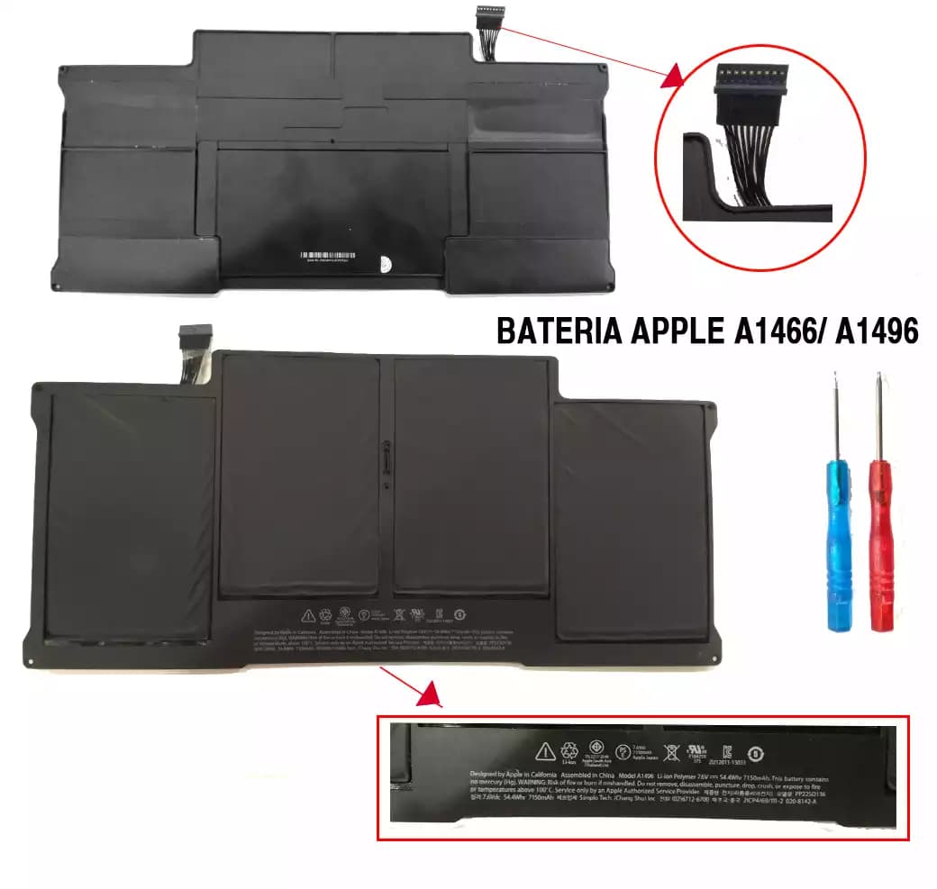 BATERIA APPLE MACBOOK A1496 2012 YEAR A1466 1369 INTERNA *ORIGINAL* 7.6v 54.4Whr 7150mAh — imagen 1