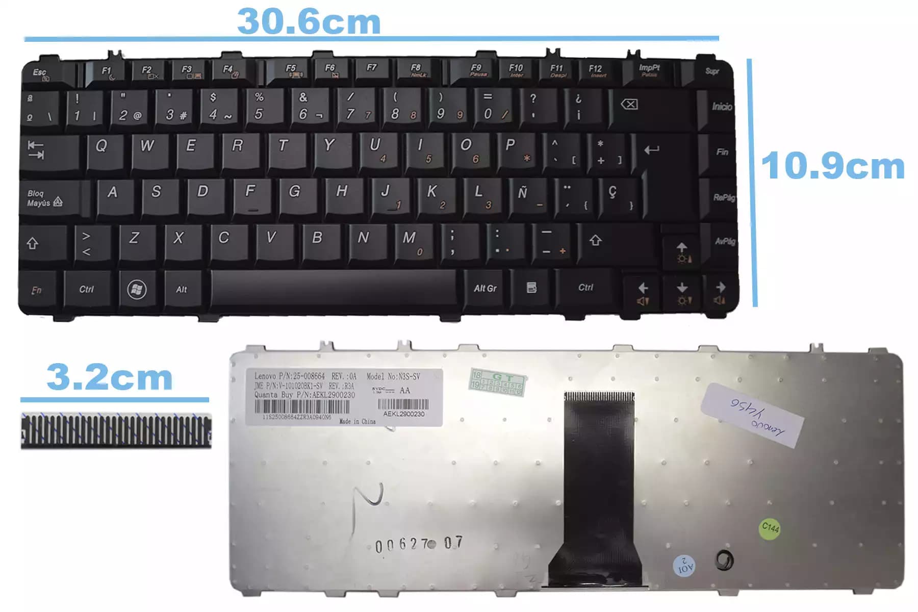 TECLADO LENOVO Y450 SP — imagen 1