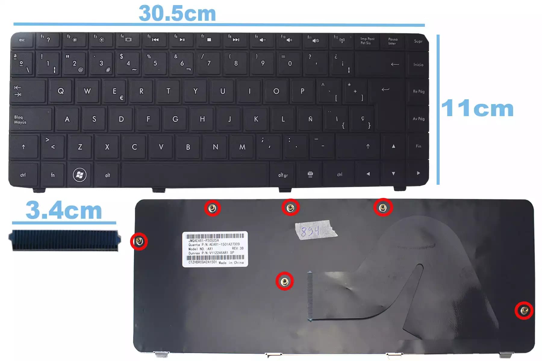 TECLADO HP CQ42 G42 SP — imagen 1