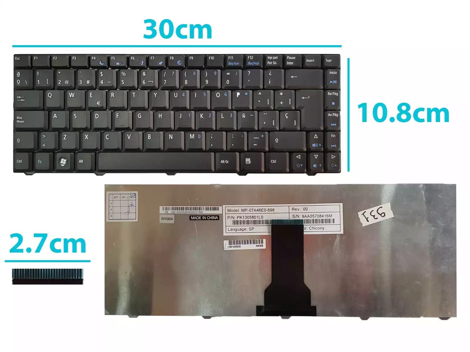 TECLAD ACER A0722 ZA3 — imagen 1