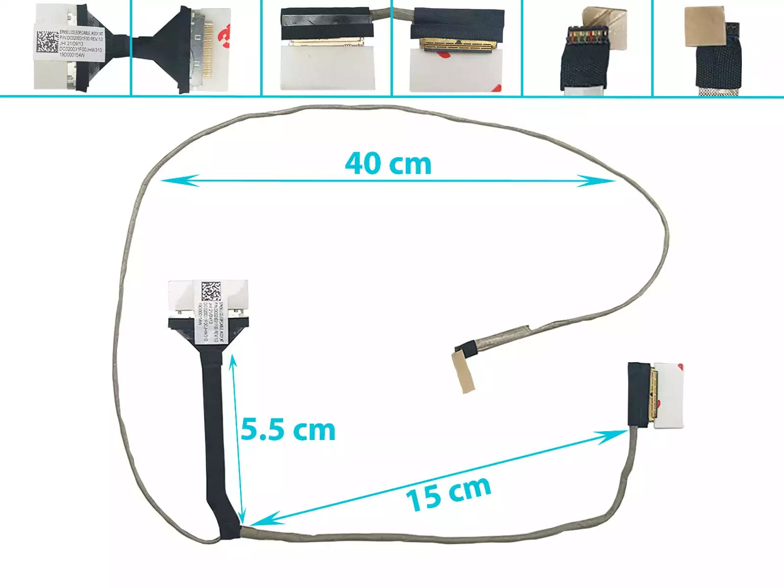 FLEX DE VIDEO HP 15-DA 15-DA0012DX 15-DB 15-DB0007TX SERIE TPN-C13 DC020031F00 30 PINES — imagen 1