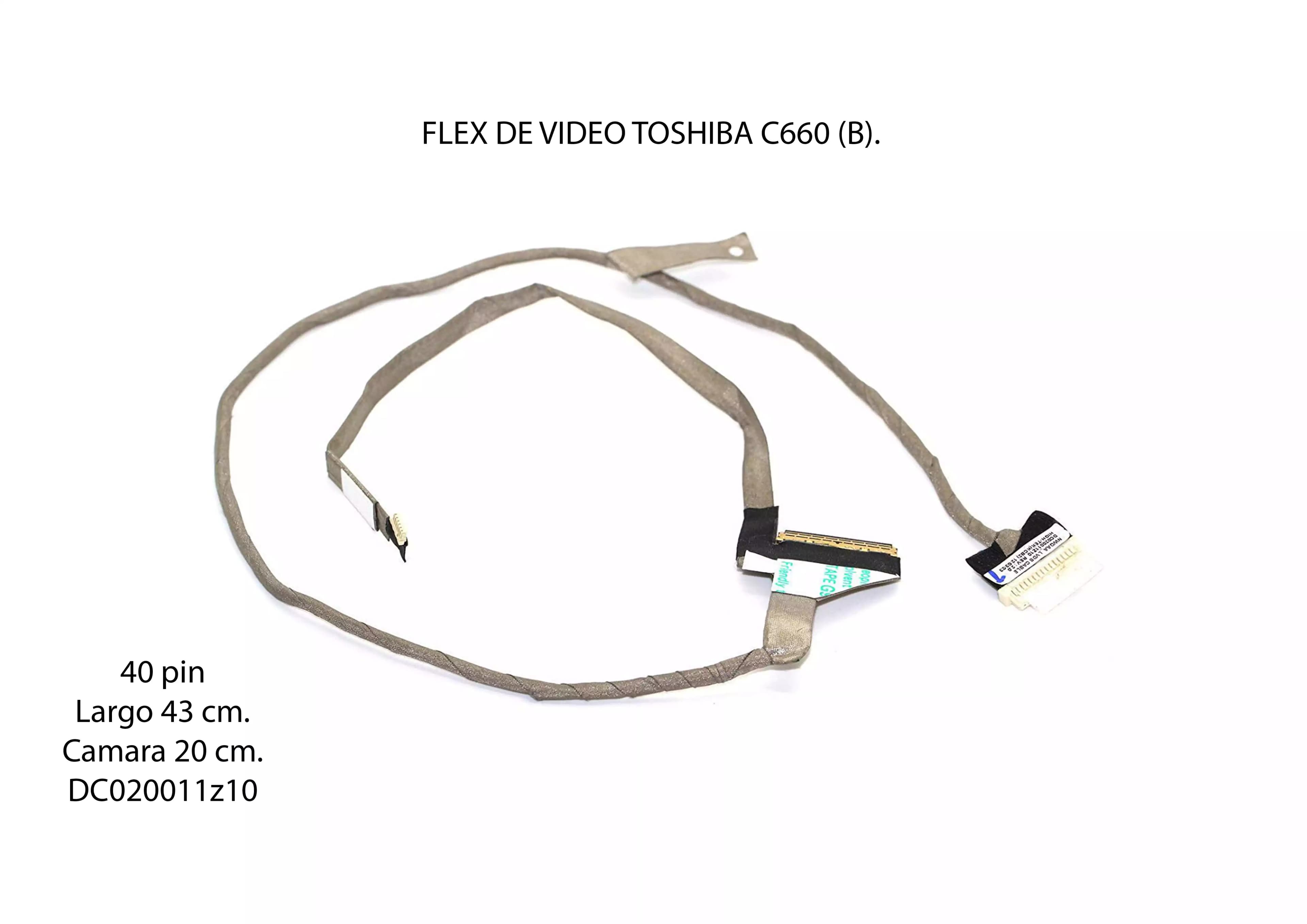FLEX DE VIDEO TOSHIBA C660 (B) C660 C665 P750 P755. DC020011Z10 — imagen 1