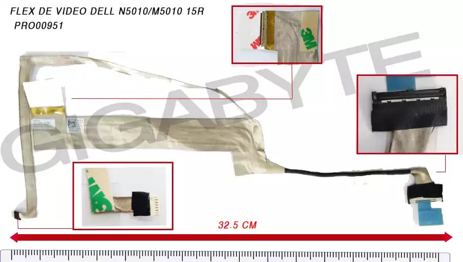 FLEX DE VIDEO DELL N5010/M5010 15R 50.4HH01.001/ 15R 50.4HH01.301 — imagen 2