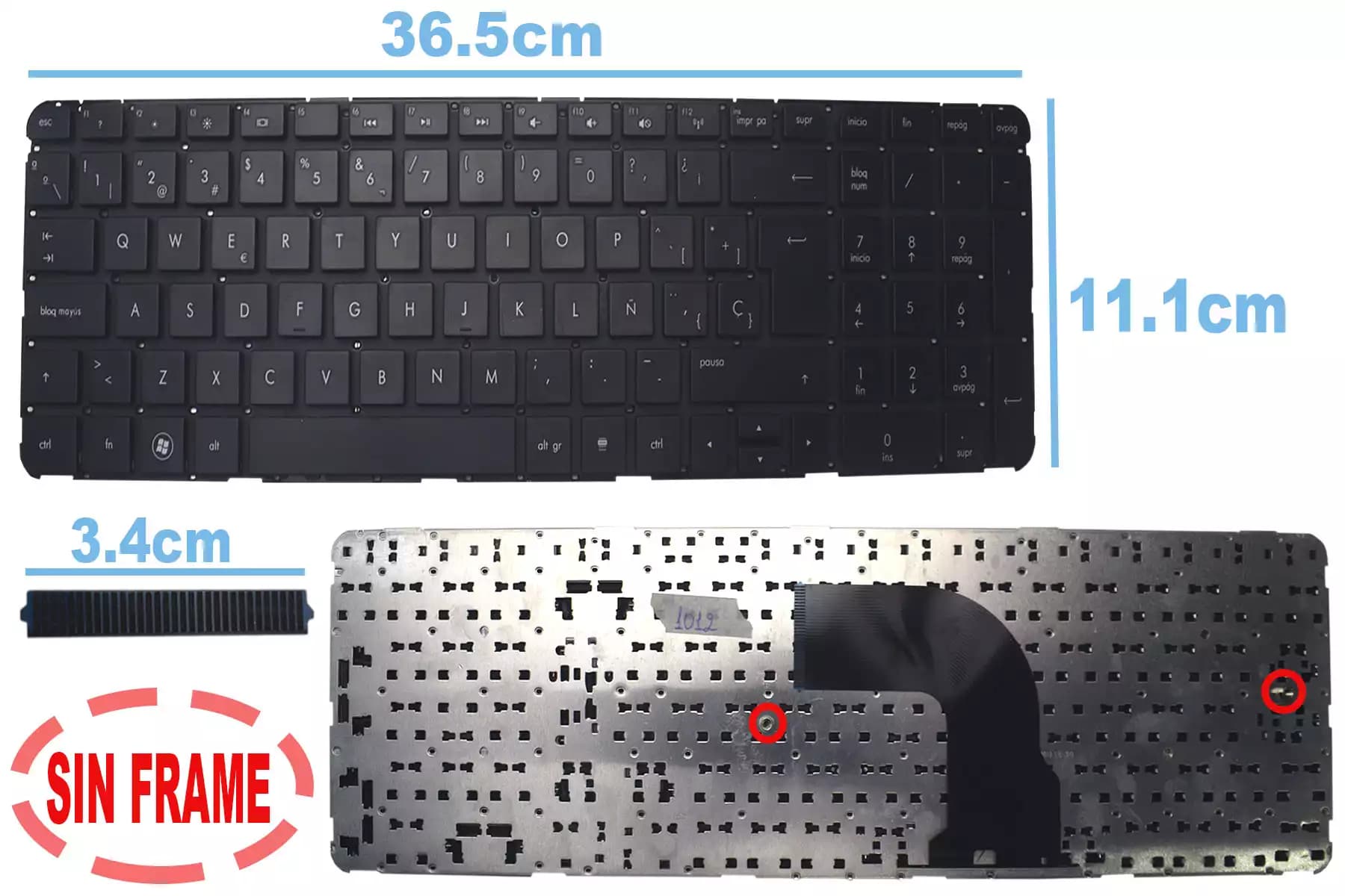 TECLADO HP DV7-7000 SIN FRAME SP — imagen 1