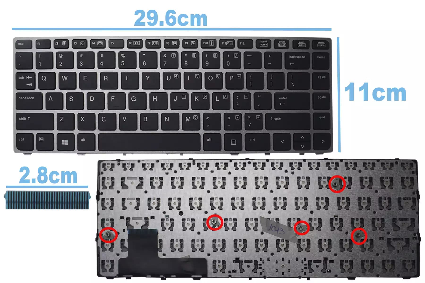TECLADO HP FOLIO 9470M 702843-161 SILVER US — imagen 1
