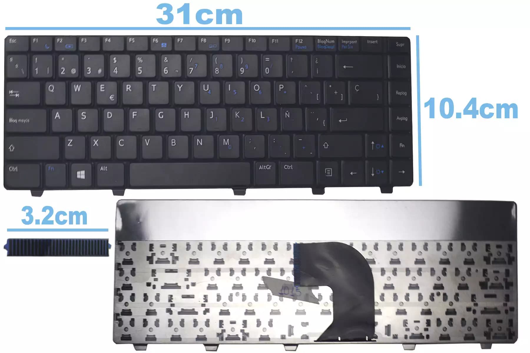 TECLADO DELL VOSTRO 3300 3400 ENTER SMALL SP — imagen 1