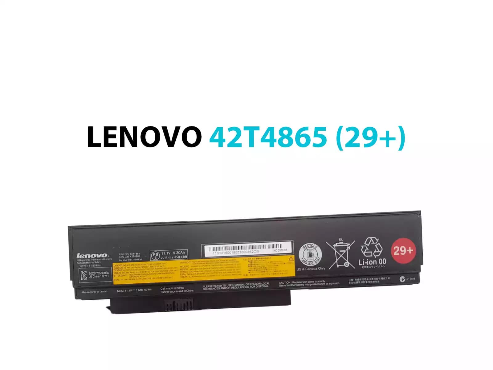BATERIA LENOVO 42T4865 X230 29+ *ORIGINAL* — imagen 1