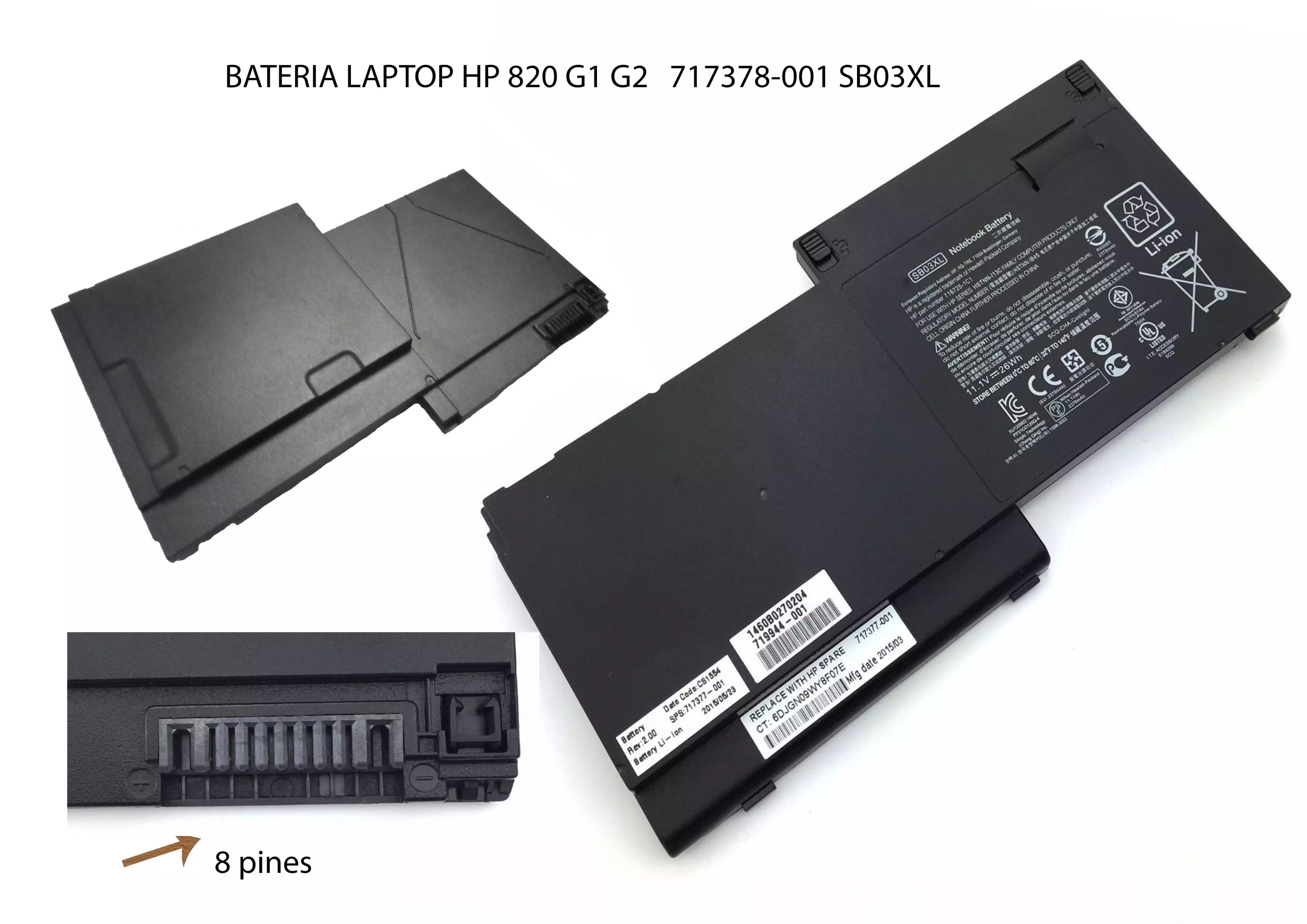 BATERIA LAPTOP HP 820 G1 G2 717378-001 SB03XL INTERNA *ORIGINAL* — imagen 1