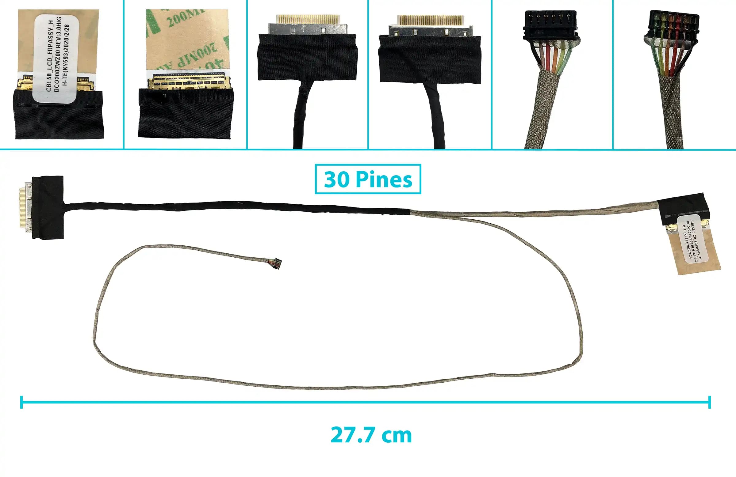FLEX DE VIDEO HP HP 15-BW011NV 15-BW021NV 15-BW000NV 15-BW010NV 15-BW020NV 15-BW002NV 15-BW012NV 15-BW022NV 15-BW003NV 15-BW013NV DCO200ZWZ00 30 PINES — imagen 1