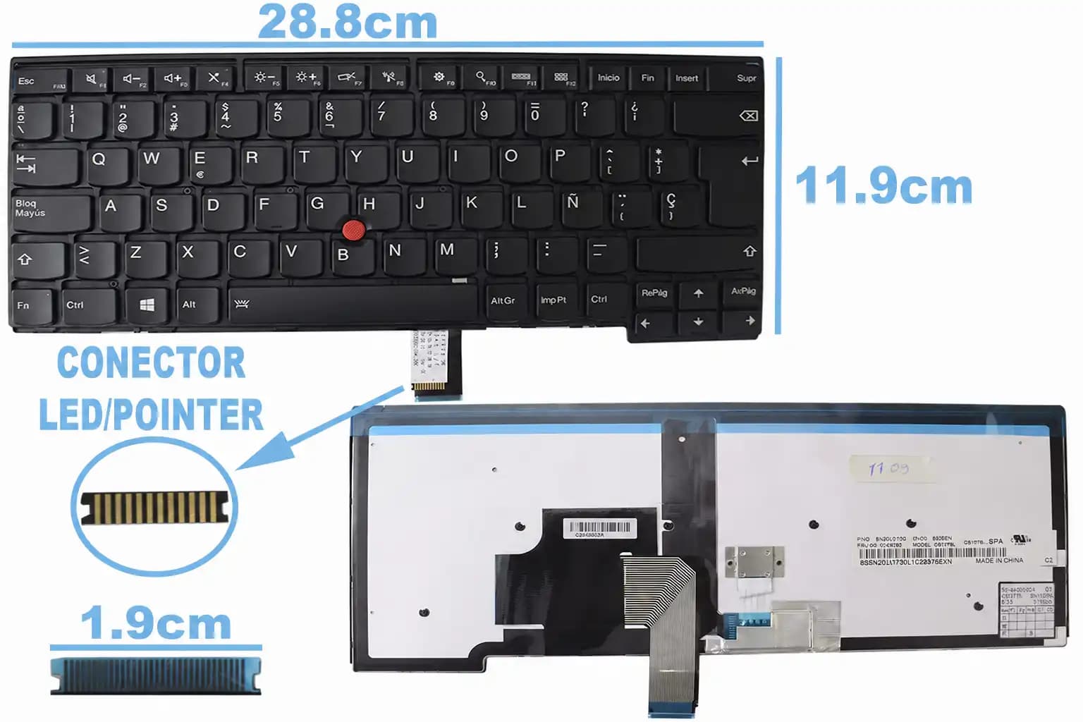 TECLADO LENOVO L440 T440 CON BACKLIGTH SP — imagen 1