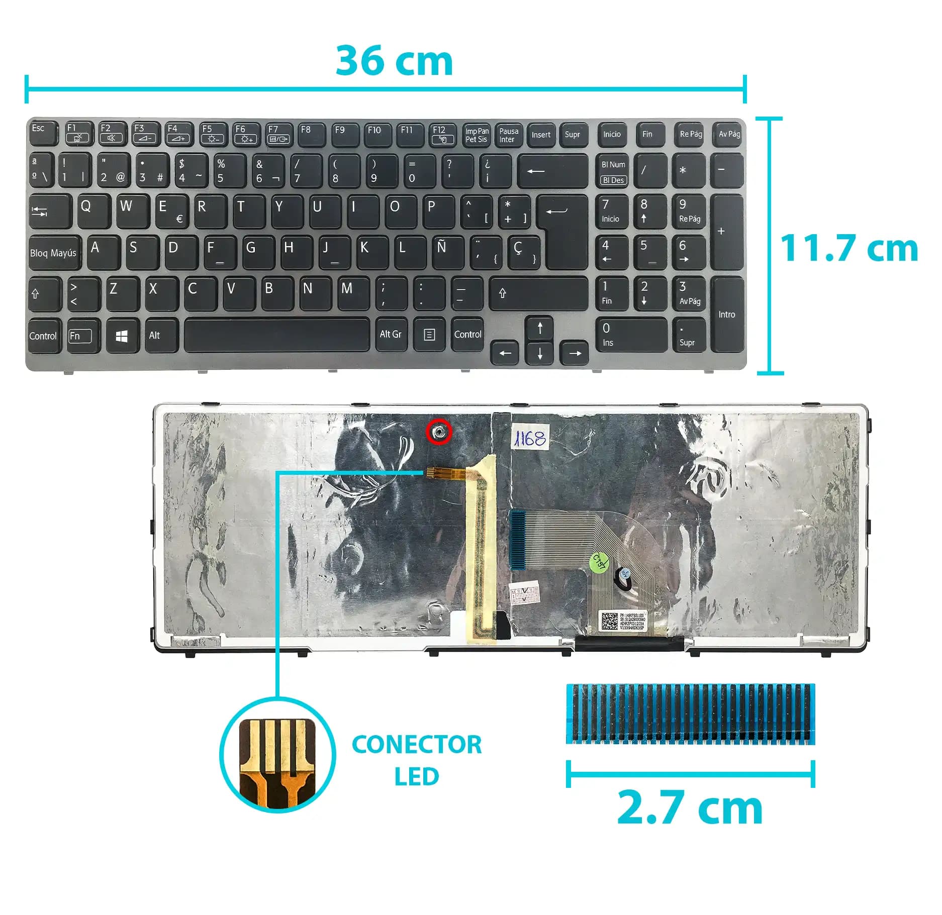 TECLADO ACER 725 SIN FRAME SP — imagen 1