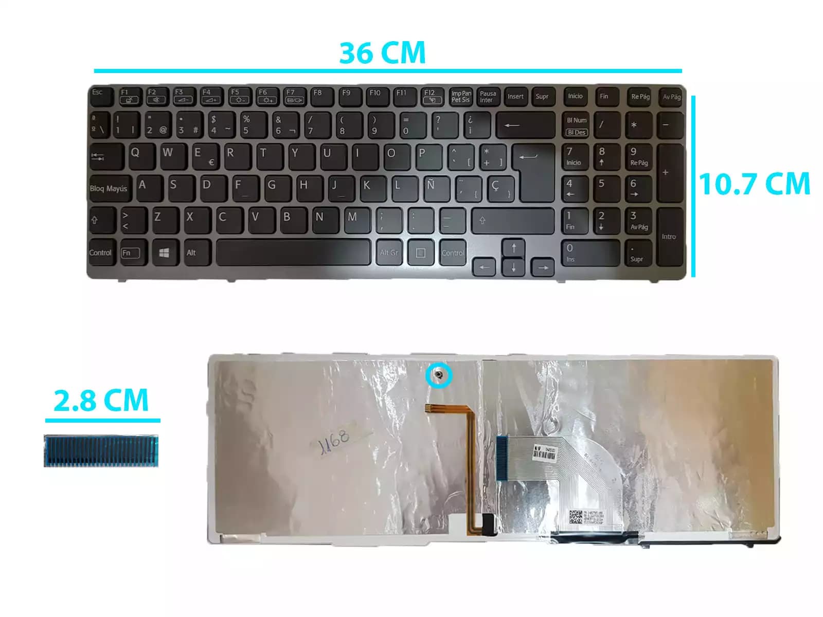 TECLADO ACER 725 SIN FRAME SP — imagen 2