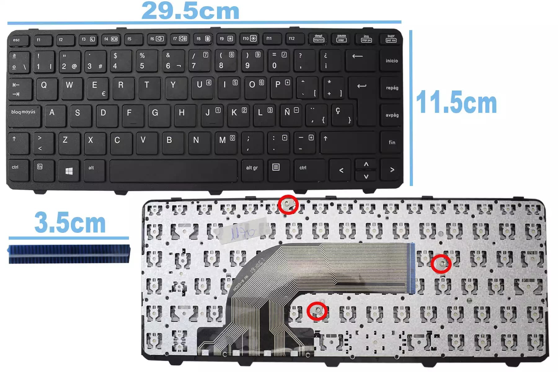 TECLADO HP 640 G1 645 G1 440 G1 G2 G3 430 G2 445 G2 version 721520-161 SP — imagen 1