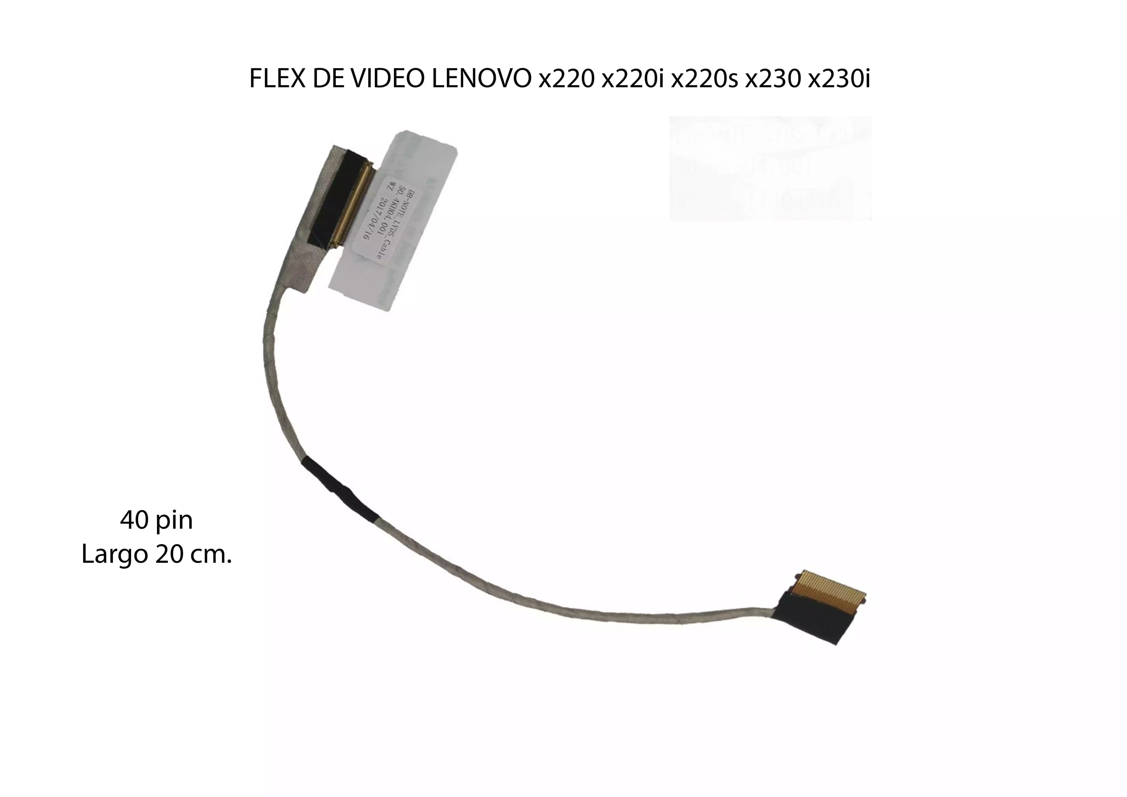 FLEX DE VIDEO LENOVO x220 x220i x220s x230 x230i 50.4KH04.001 — imagen 1