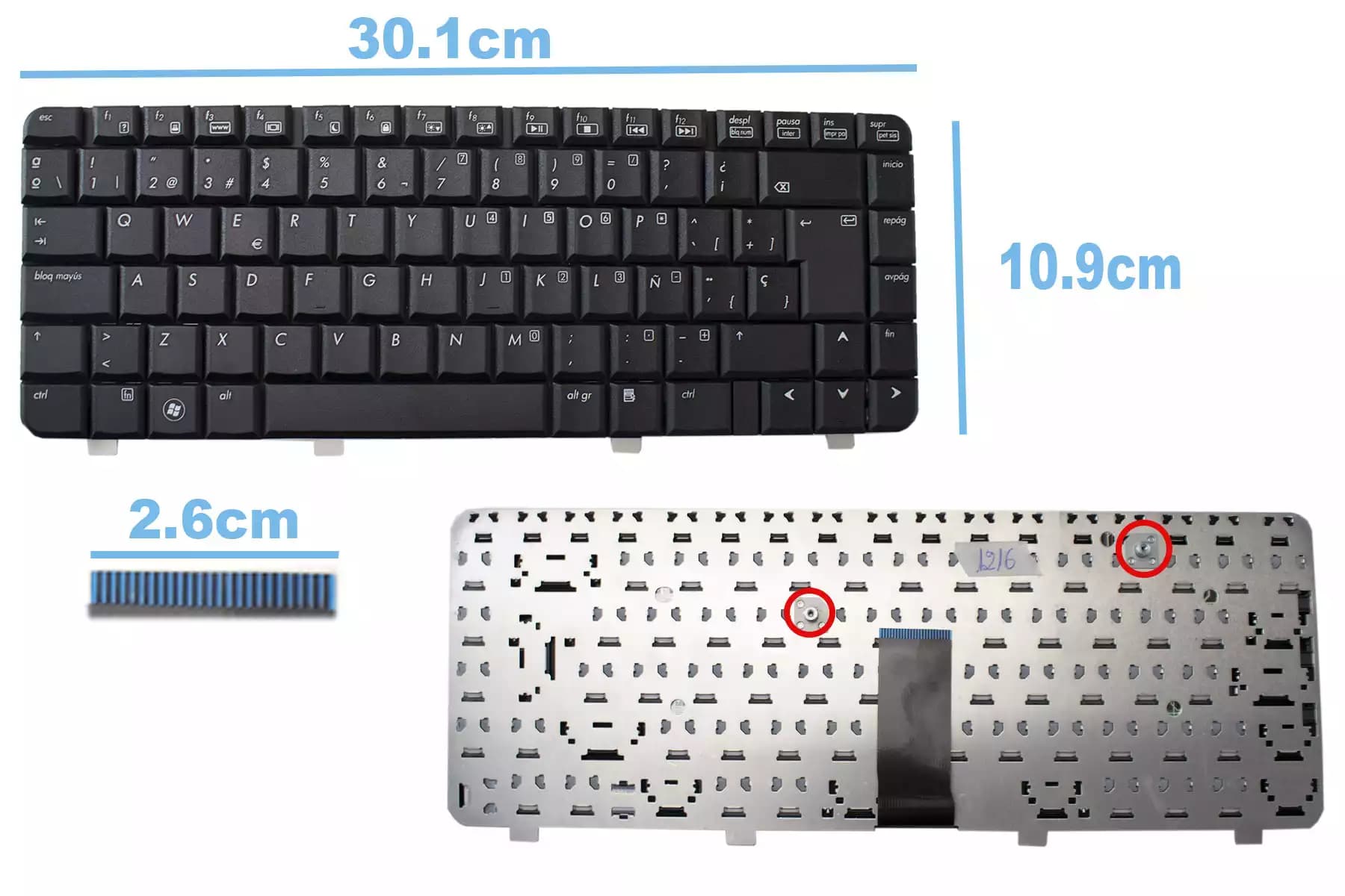 TECLADO HP 510 530 438231-001 444340-001 SP — imagen 1
