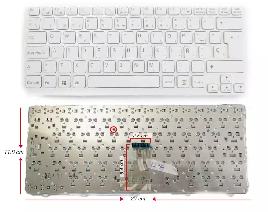 TECLADO SONY SVE14 BLANCO SP — imagen 1