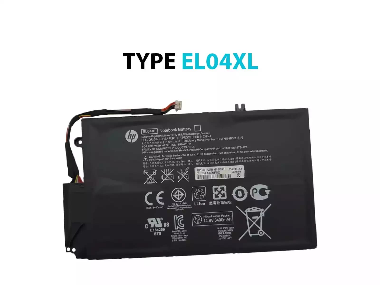 BATERIA HP EL04XL INTERNA *ORIGINAL* — imagen 1