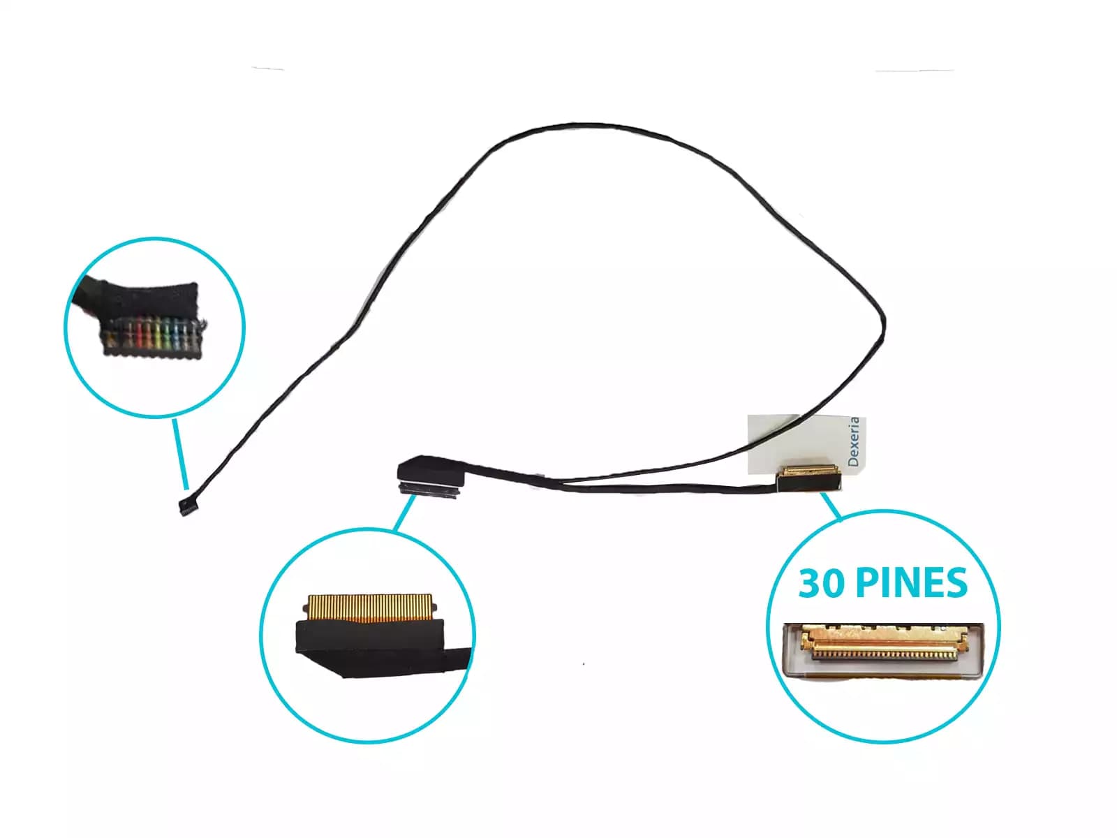 FLEX DE VIDEO LENOVO V330 V330-15IKB V130 -15 LCD LED CABLE 450.0DB07.0011 450.0DB07.0021 30 PINES — imagen 1
