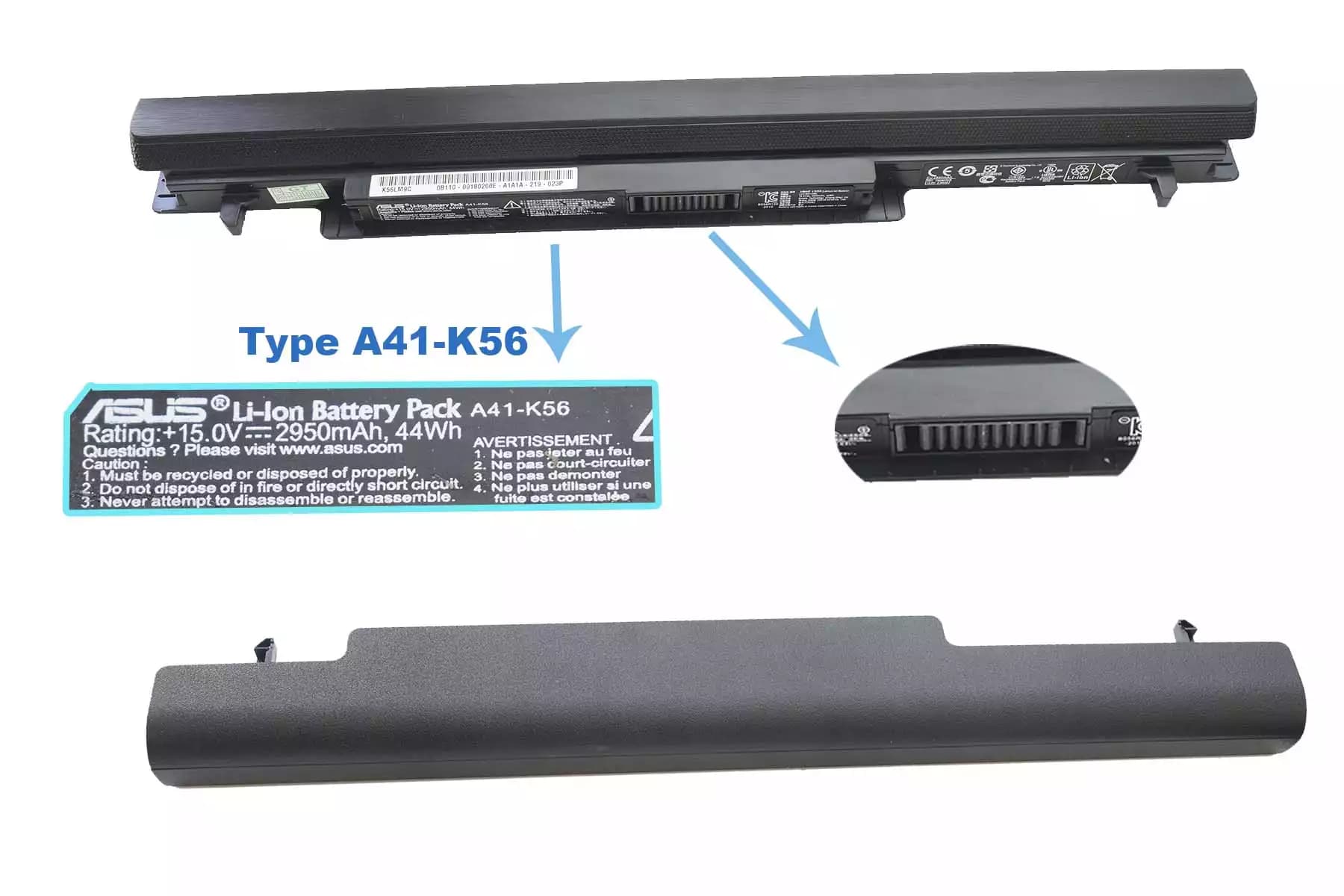 BATERIA ASUS A41-K56 *ORIGINAL* — imagen 1