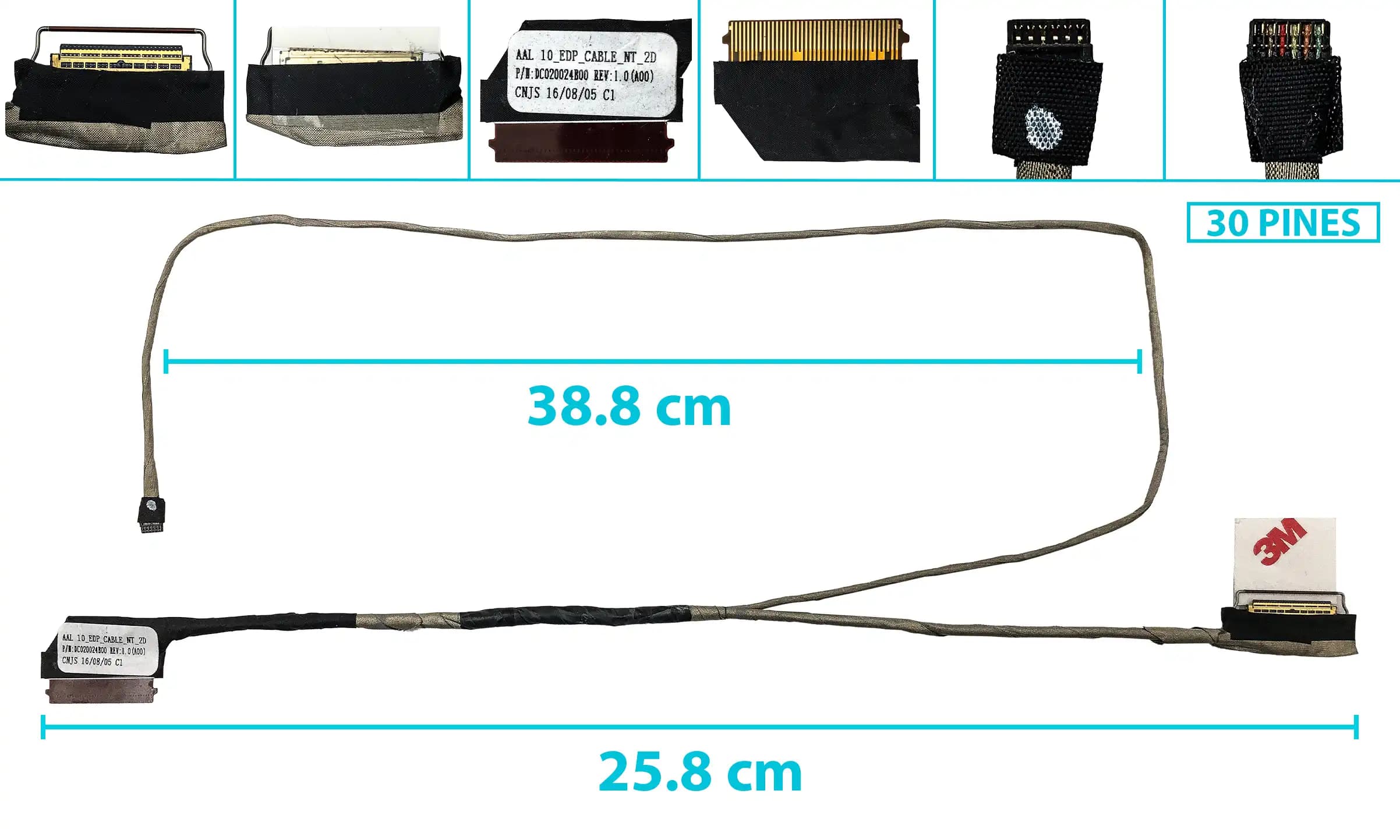 FLEX DE VIDEO DELL 5458 5452 5459 3458 3459 AAL10 5558 dc020024b00 03cmjm — imagen 1