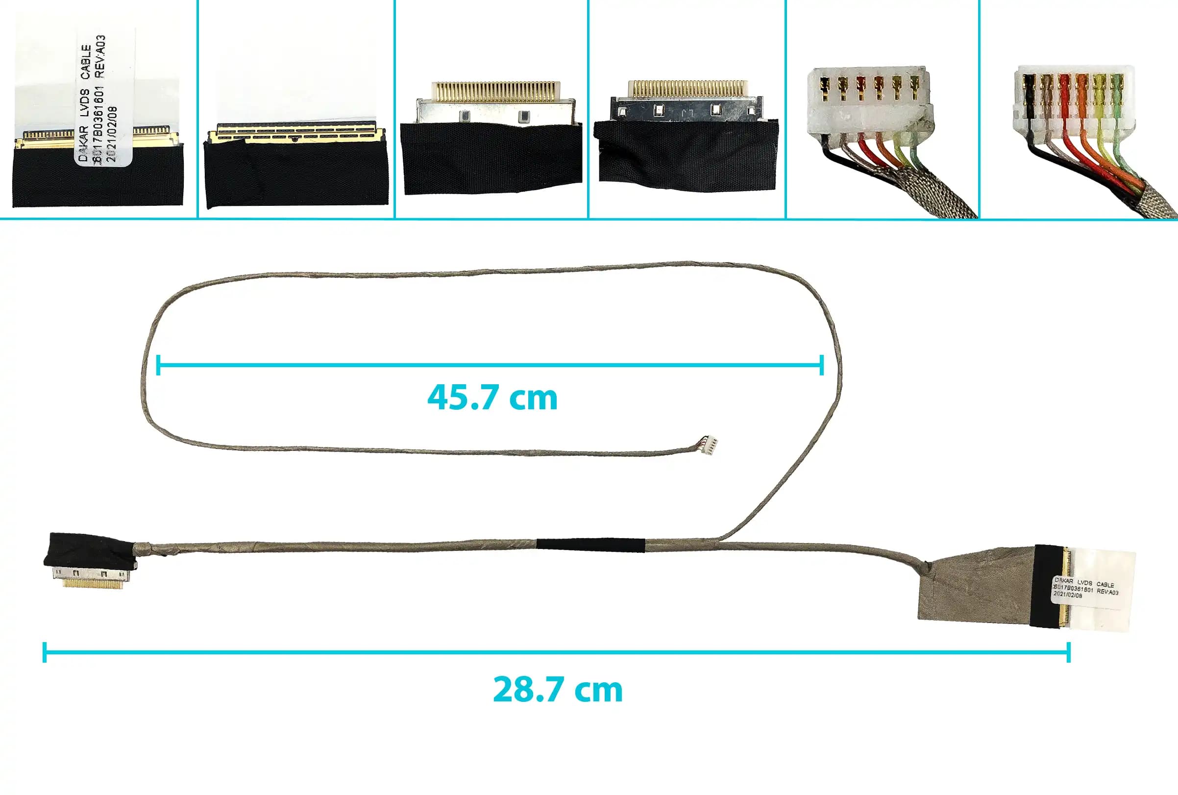 FLEX DE VIDEO TOSHIBA c855 c855D L855 c850 6017B0361601 — imagen 1