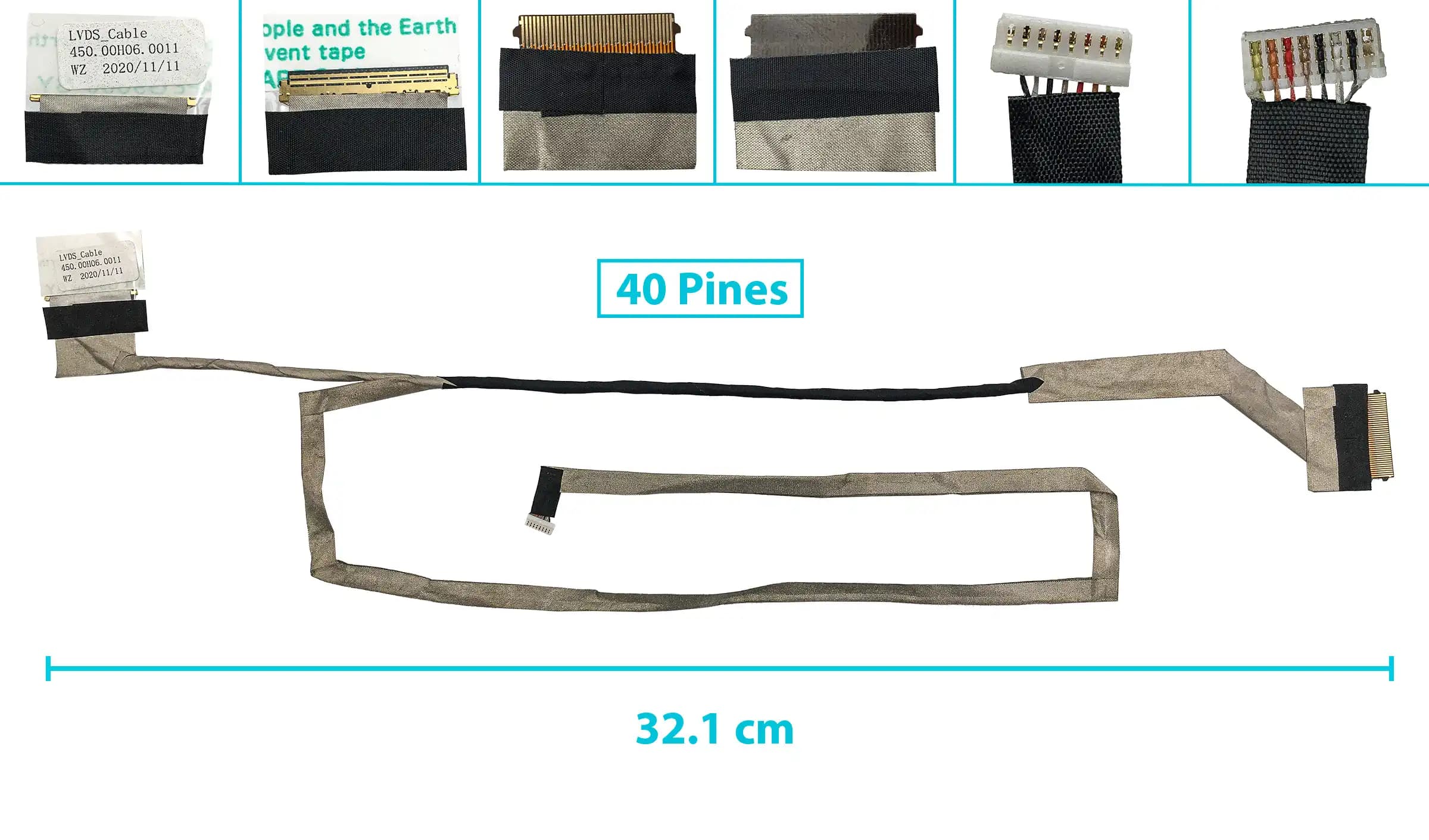 FLEX DE VIDEO DELL 3541 3542 450.00H06.0011 0H1RV6 (40 PINES) — imagen 1