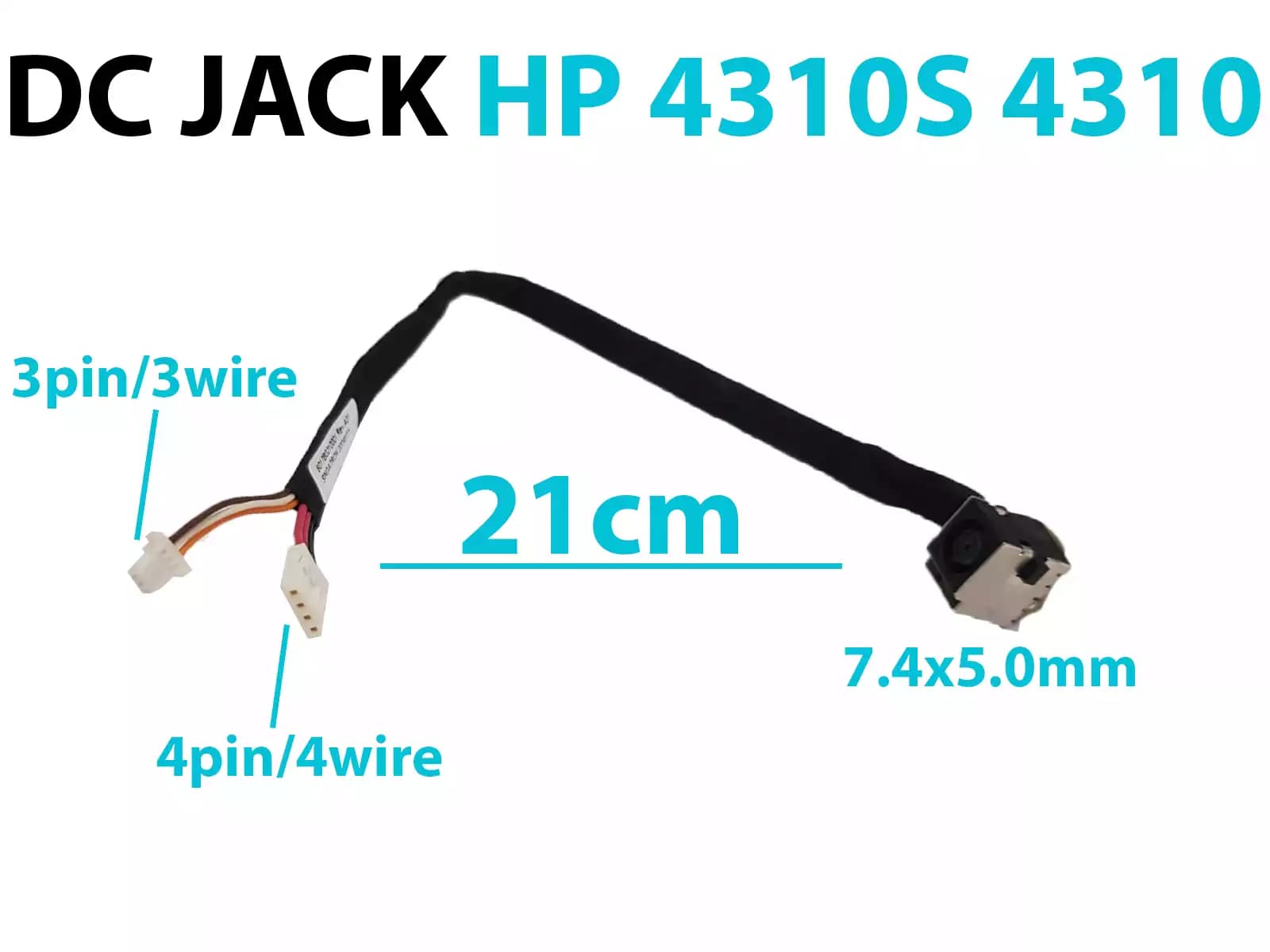 DC JACK HP DV2000 DV2100 V3000 CON CABLE — imagen 1