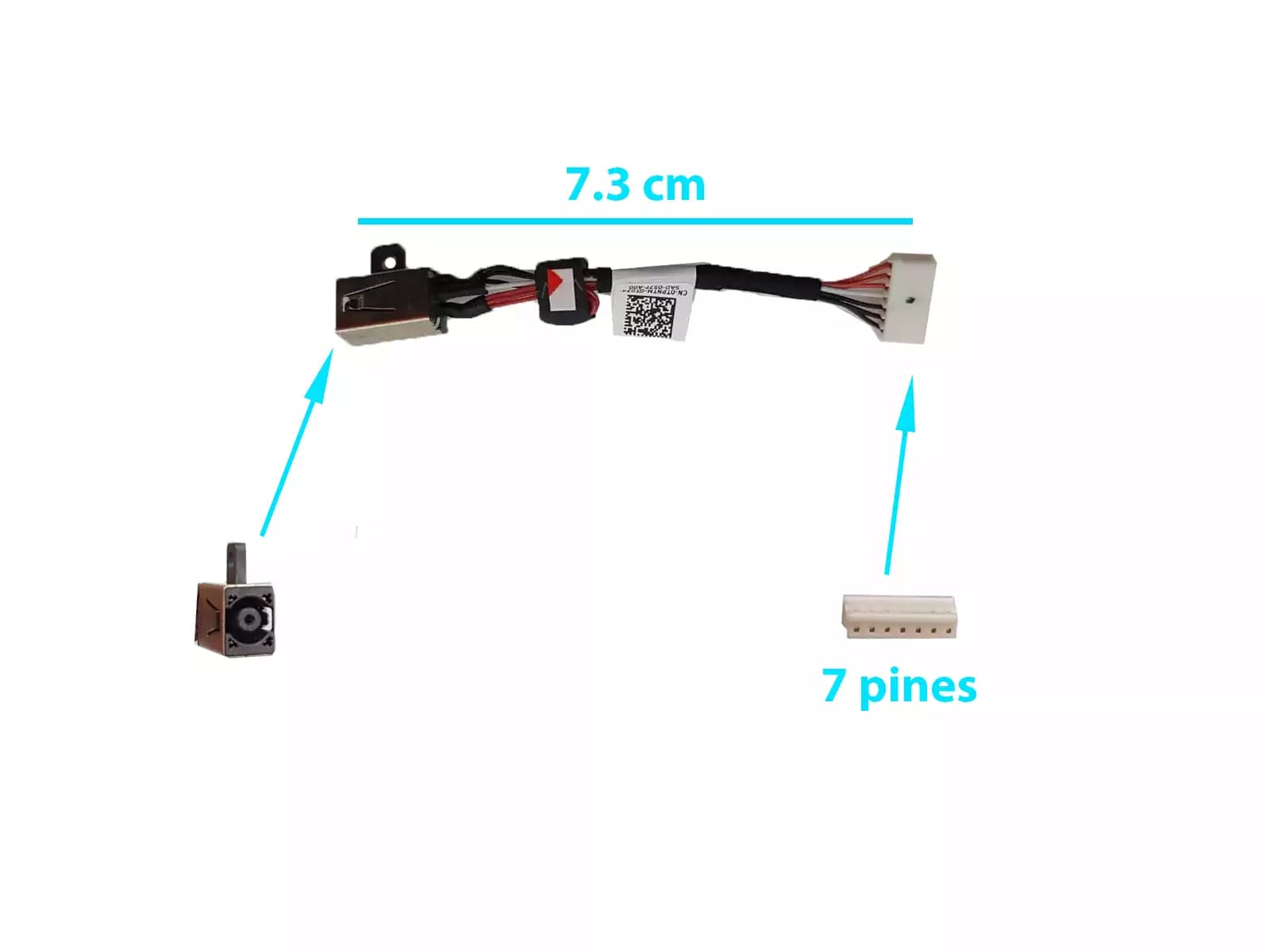 DC JACK DELL 14-7437 P42G 3P50M 50.46L01.001 CON CABLE — imagen 1