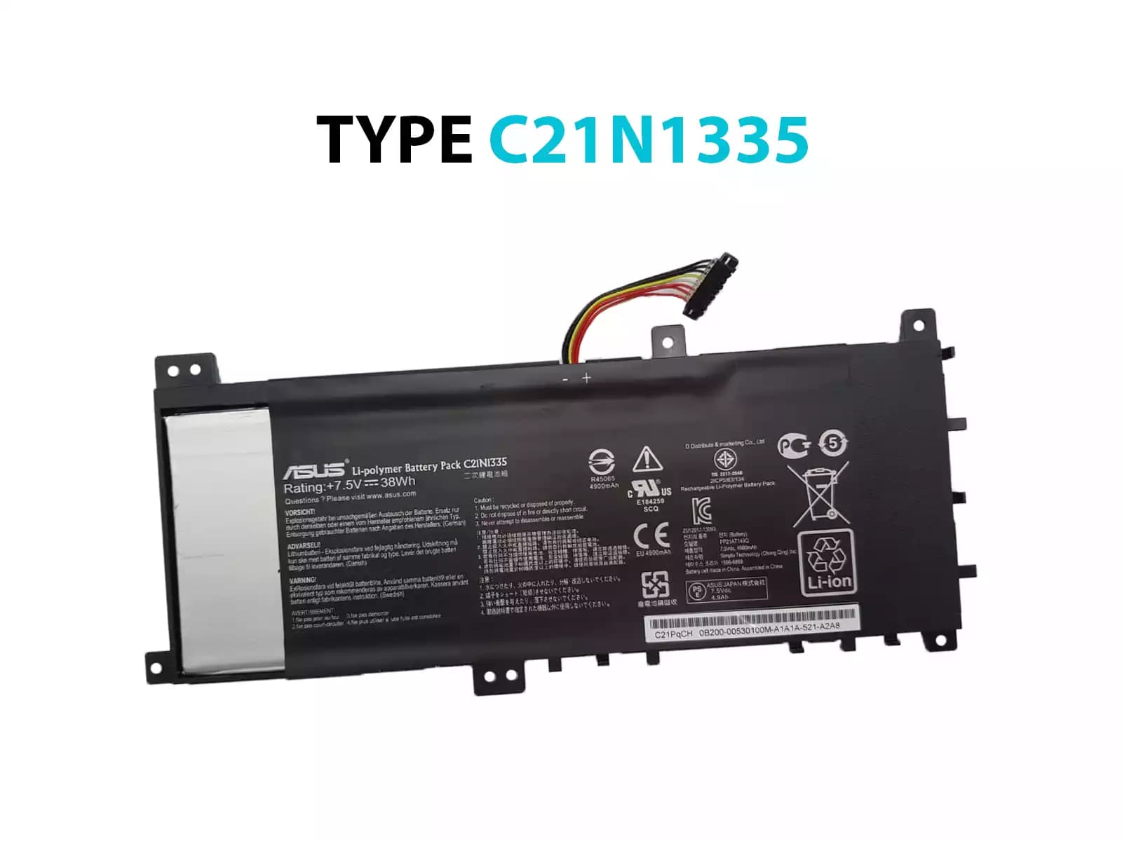 BATERIA ASUS C21N1335 INTERNA *ORIGINAL* — imagen 1