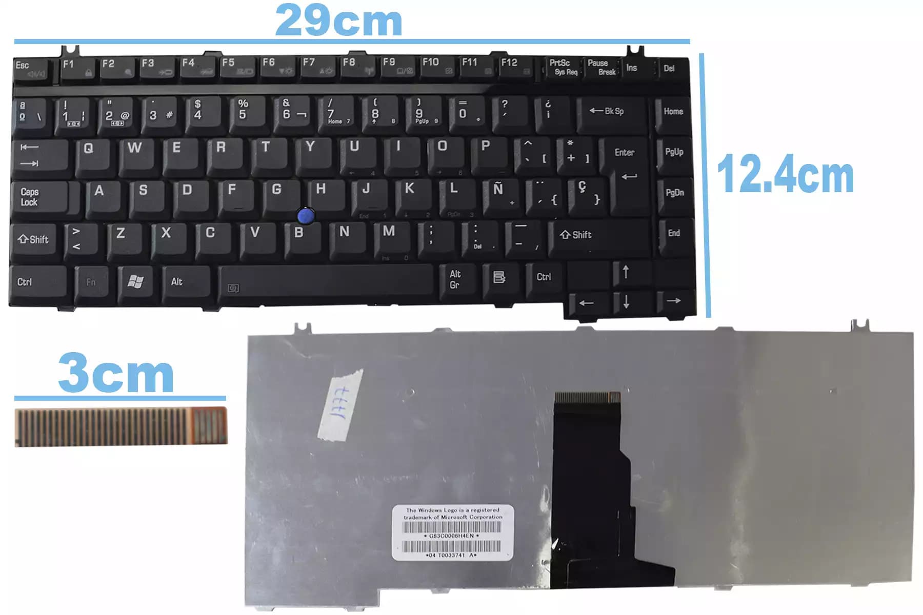 TECLADO TOSHIBA TECRA A10 CON POINTER SP — imagen 1