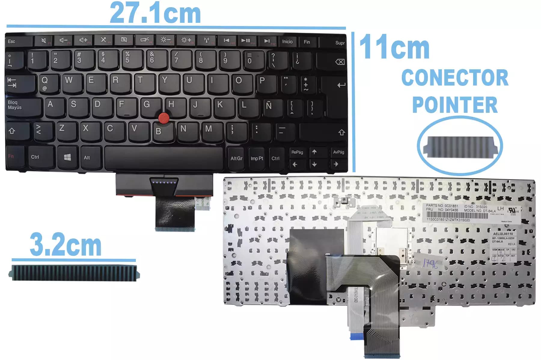 TECLADO LENOVO THINKPAD X131 LA — imagen 1