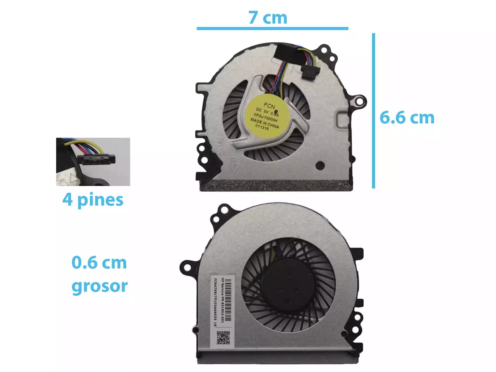 COOLER HP 430-G3 831904-001 / 831902-001 (4 LINES) — imagen 1