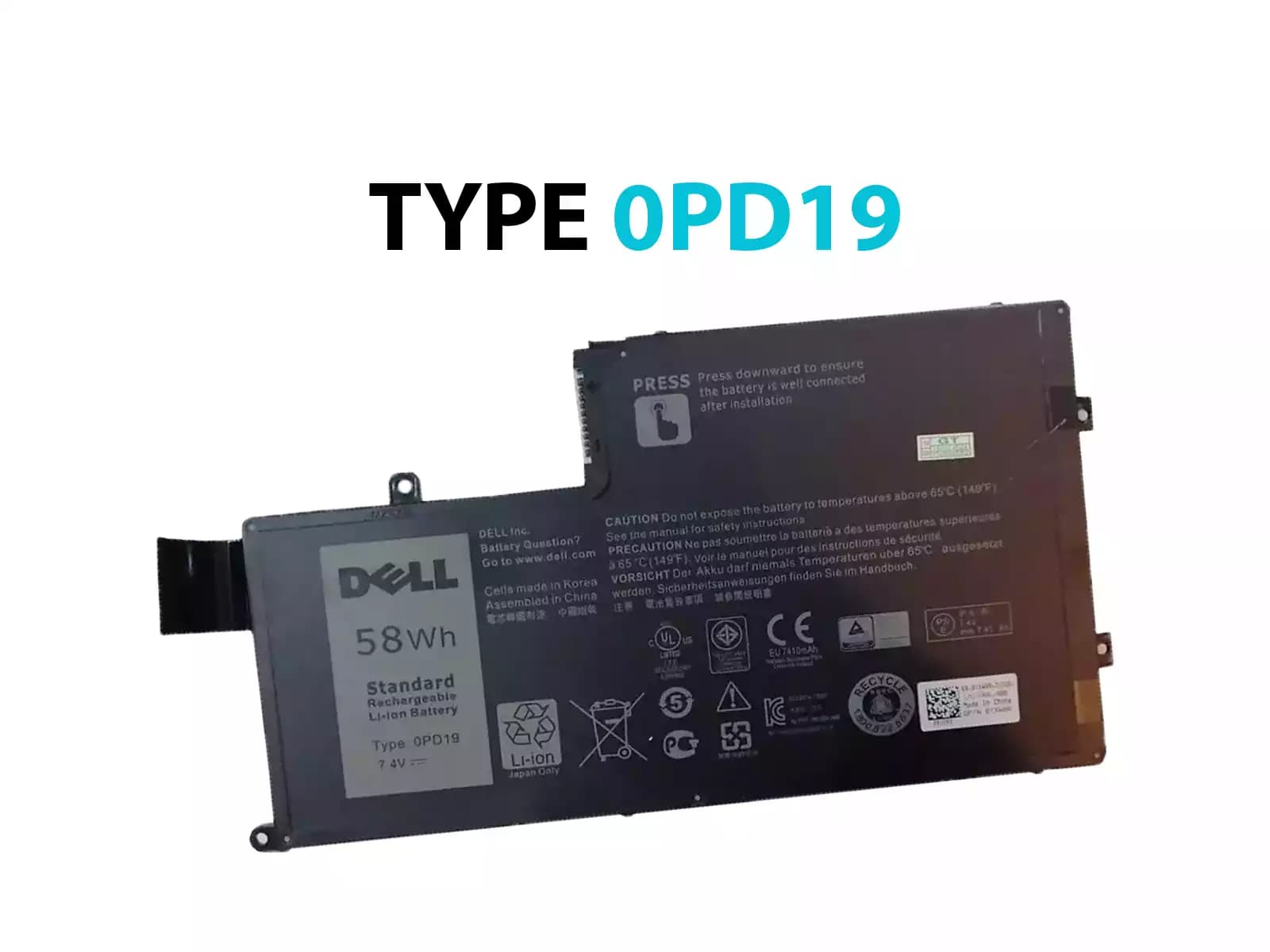 BATERIA DELL 15-5547 TYPE 0PD19 58 Wh INTERNA *ORIGINAL* — imagen 1