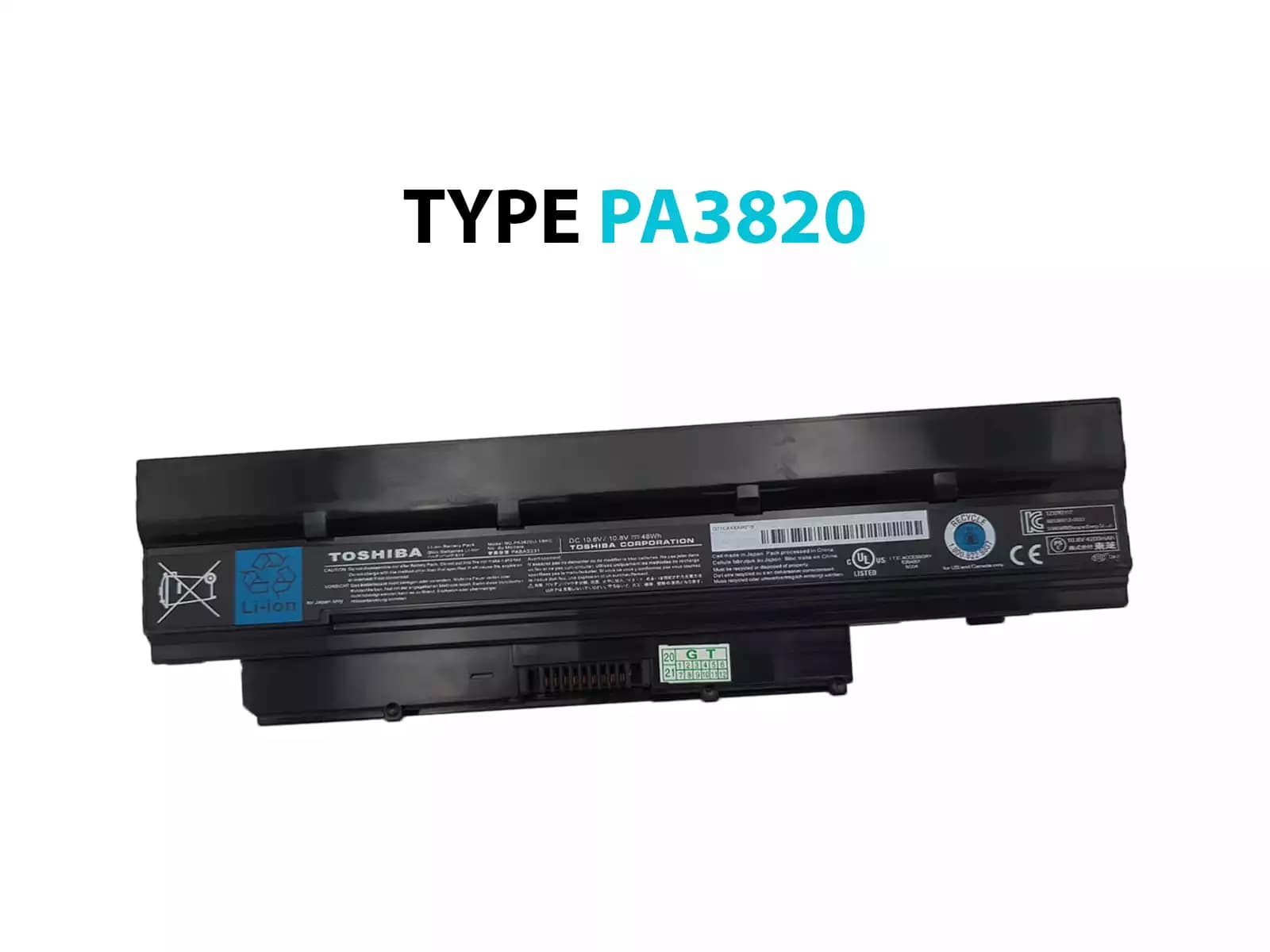 BATERIA TOSHIBA PA3820 *ORIGINAL* — imagen 1