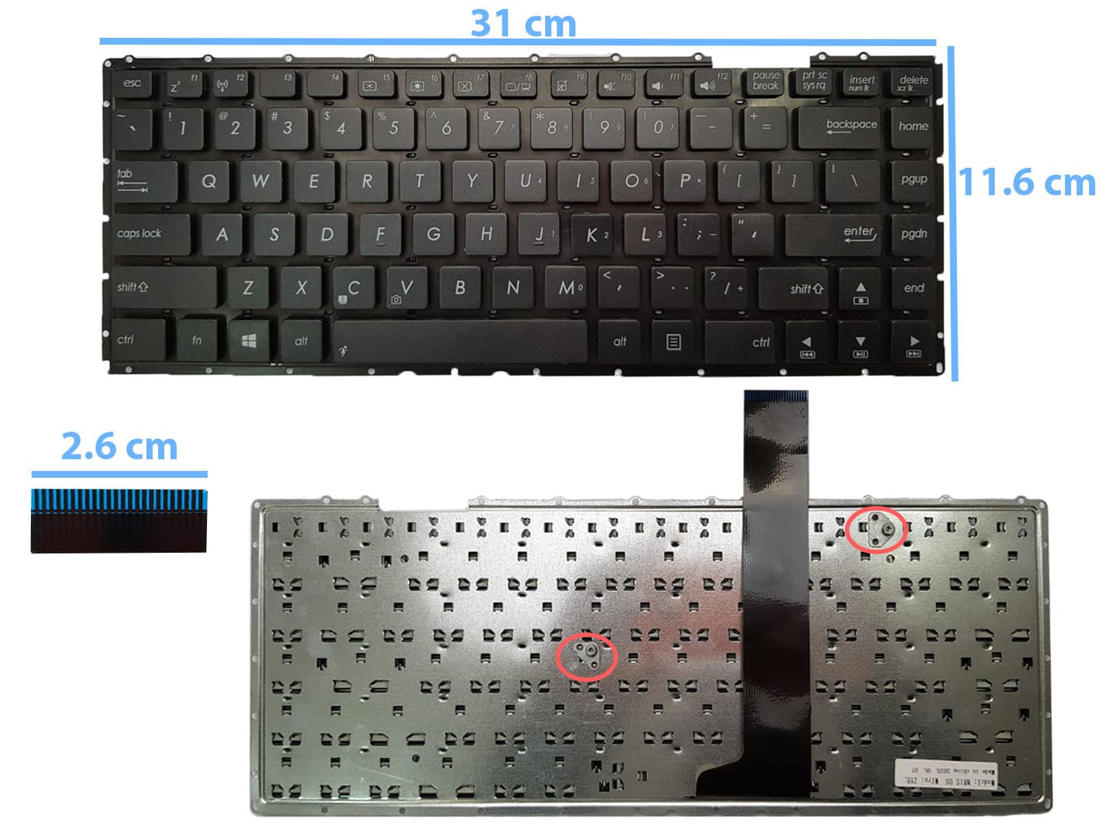TECLADO ASUS X401 X401A X401U SIN FRAME US — imagen 1