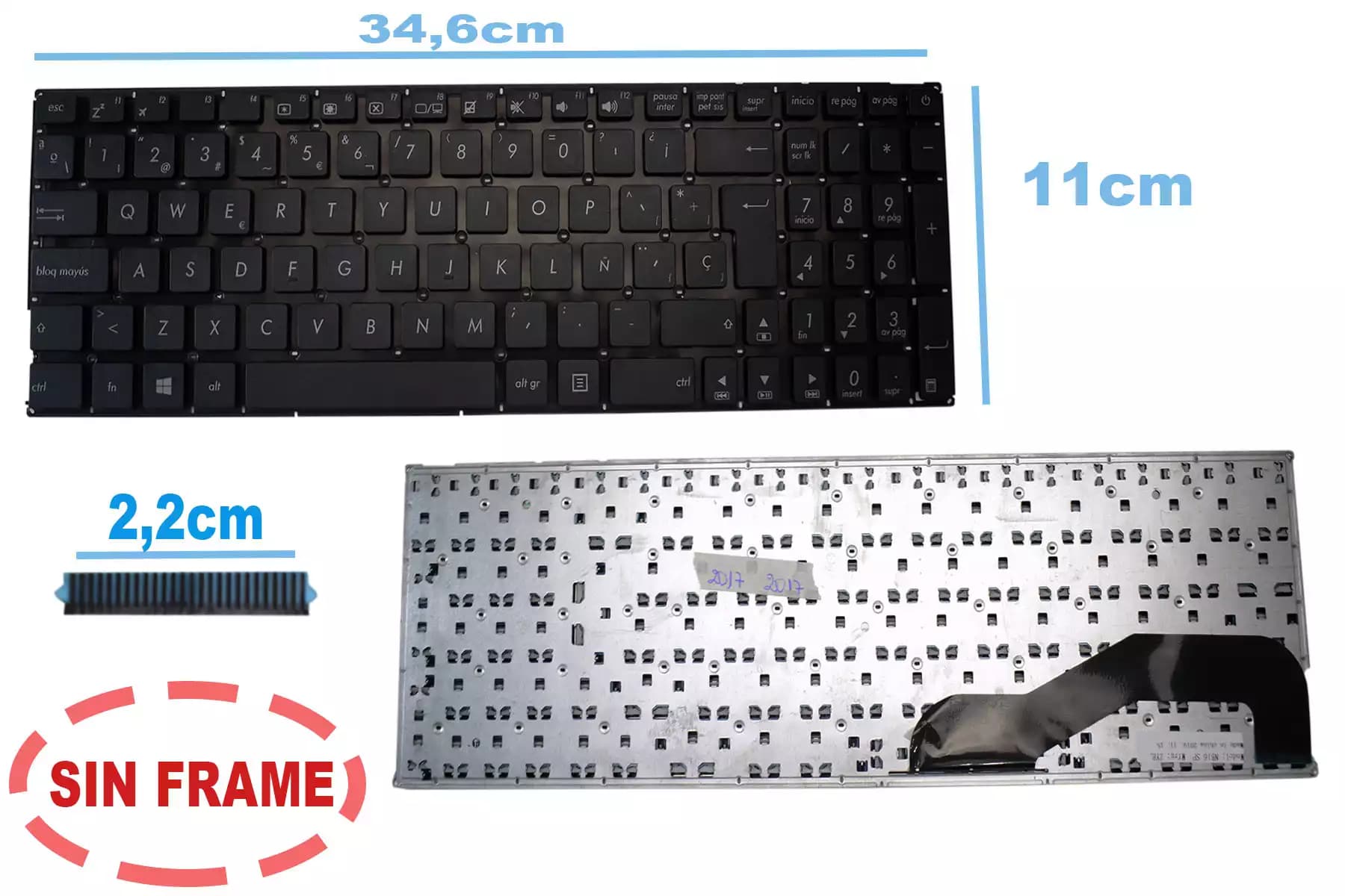 TECLADO ASUS X540 SIN FRAME SP — imagen 1