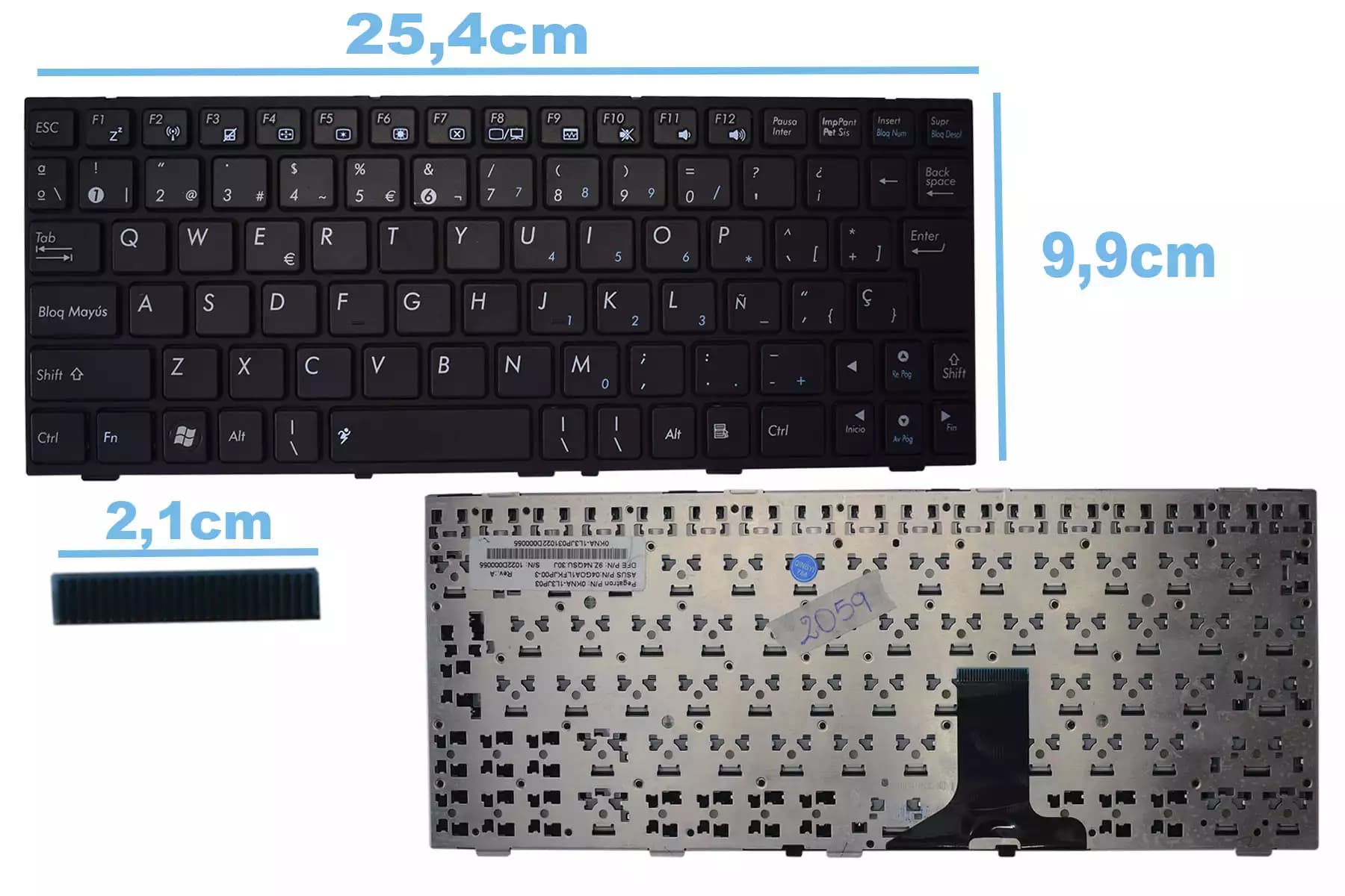 TECLADO ASUS 1005HA 1001HA 1005HAB 1008HA SP — imagen 1