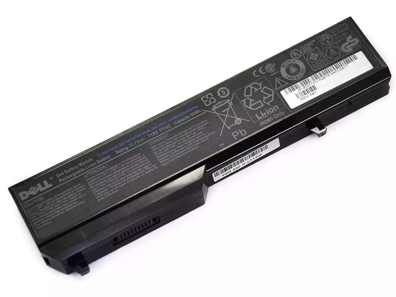 BATERIA DELL VOSTRO 1310 1510 1520 TYPE T116C T114C FK890 UW280 NR239 *HC* — imagen 1