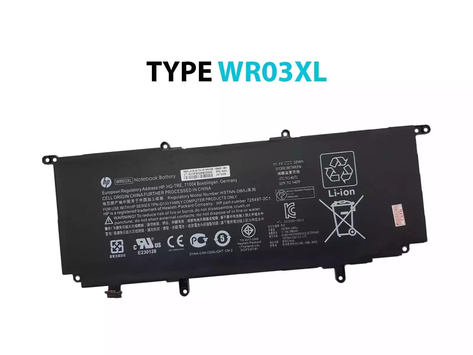 BATERIA HP WR03XL INTERNA *ORIGINAL* — imagen 1