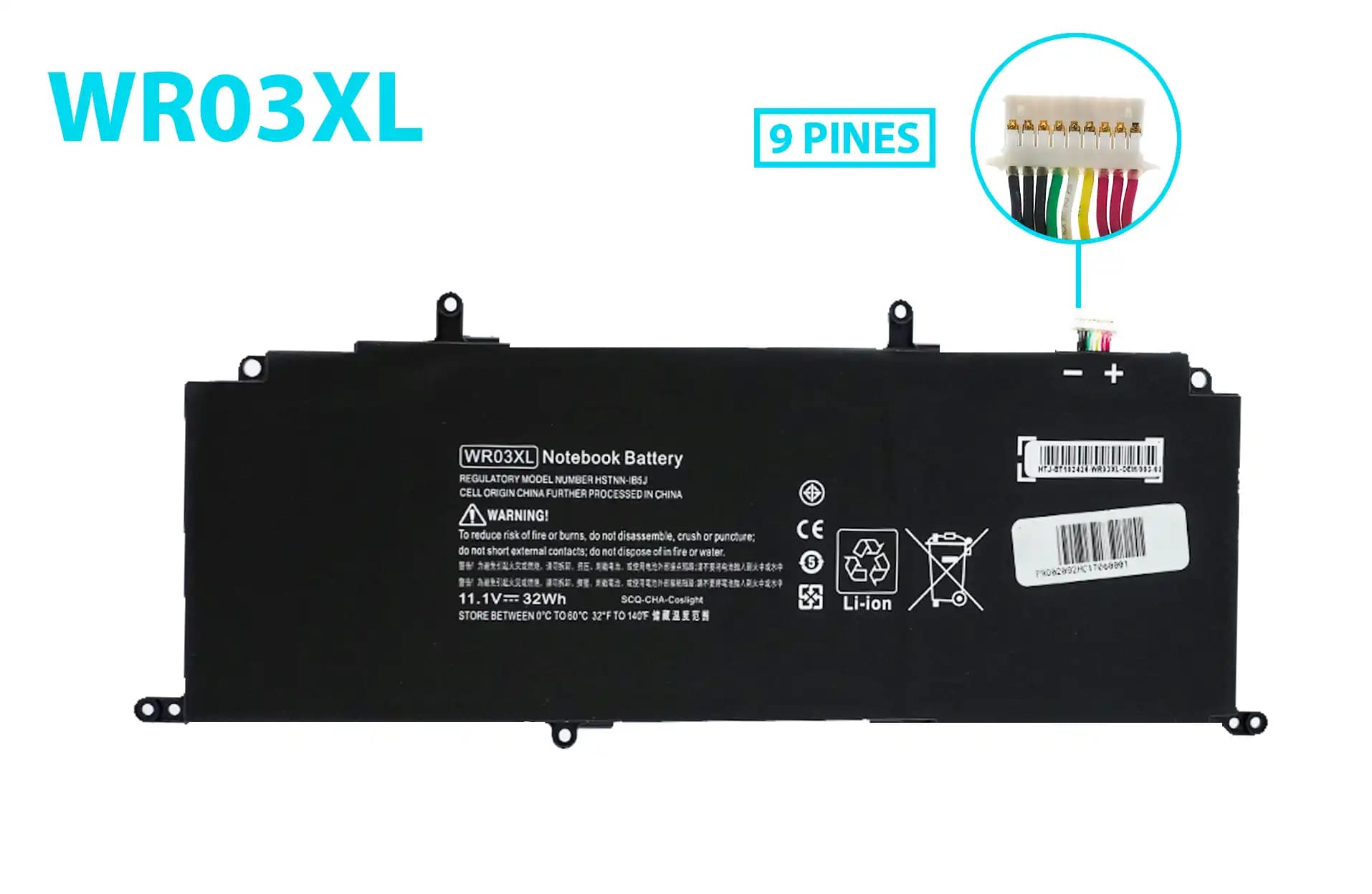 BATERIA HP WR03XL INTERNA *HC* — imagen 1
