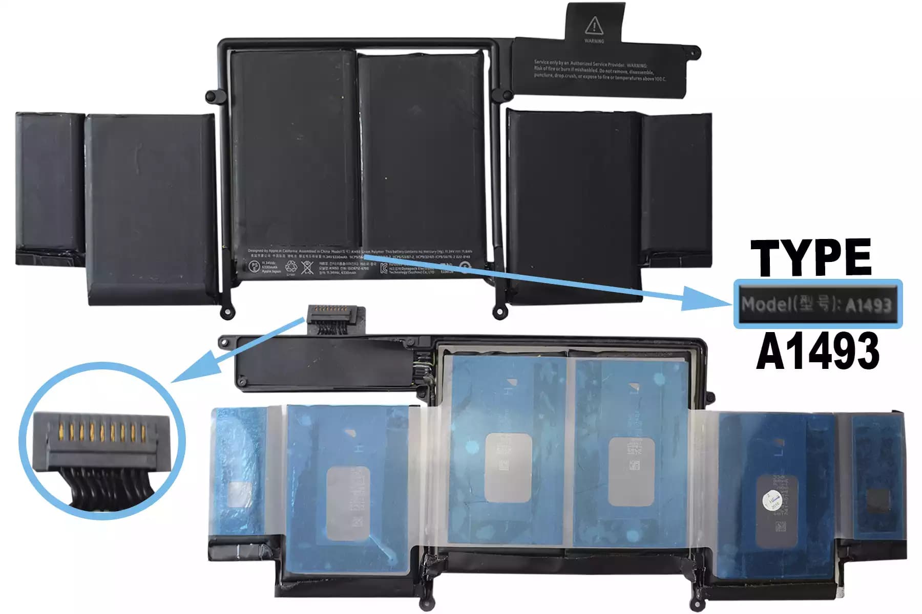 BATERIA APPLE MACBOOK A1493 A1502 2013-2014 YEAR INTERNA *ORIGINAL* — imagen 1