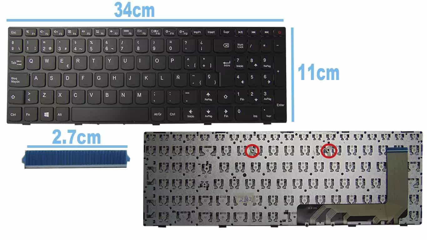 TECLADO LENOVO 110–15ISK PK131NT3 BOTON POWER SP NUMÉRICO