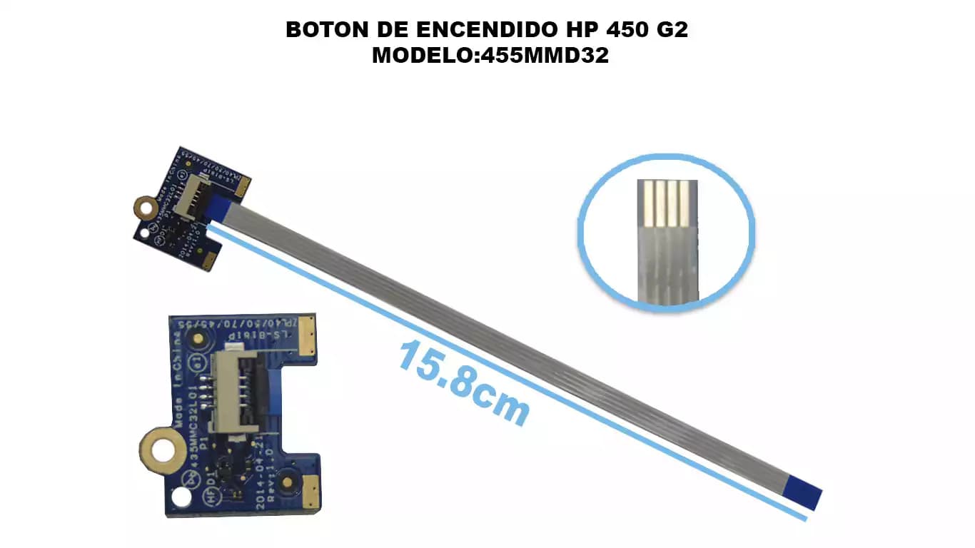 BOTON DE ENCENDIDO HP 450 G2 MODELO:455MMD32 — imagen 1