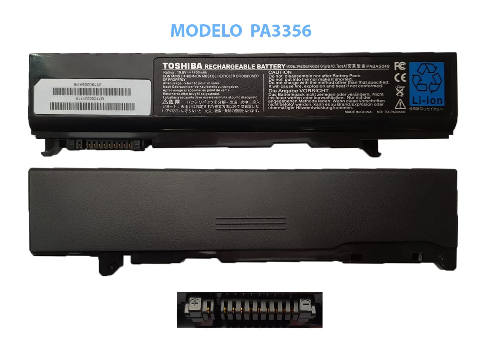BATERIA TOSHIBA PA3356U/PA3356 *ORIGINAL* — imagen 1