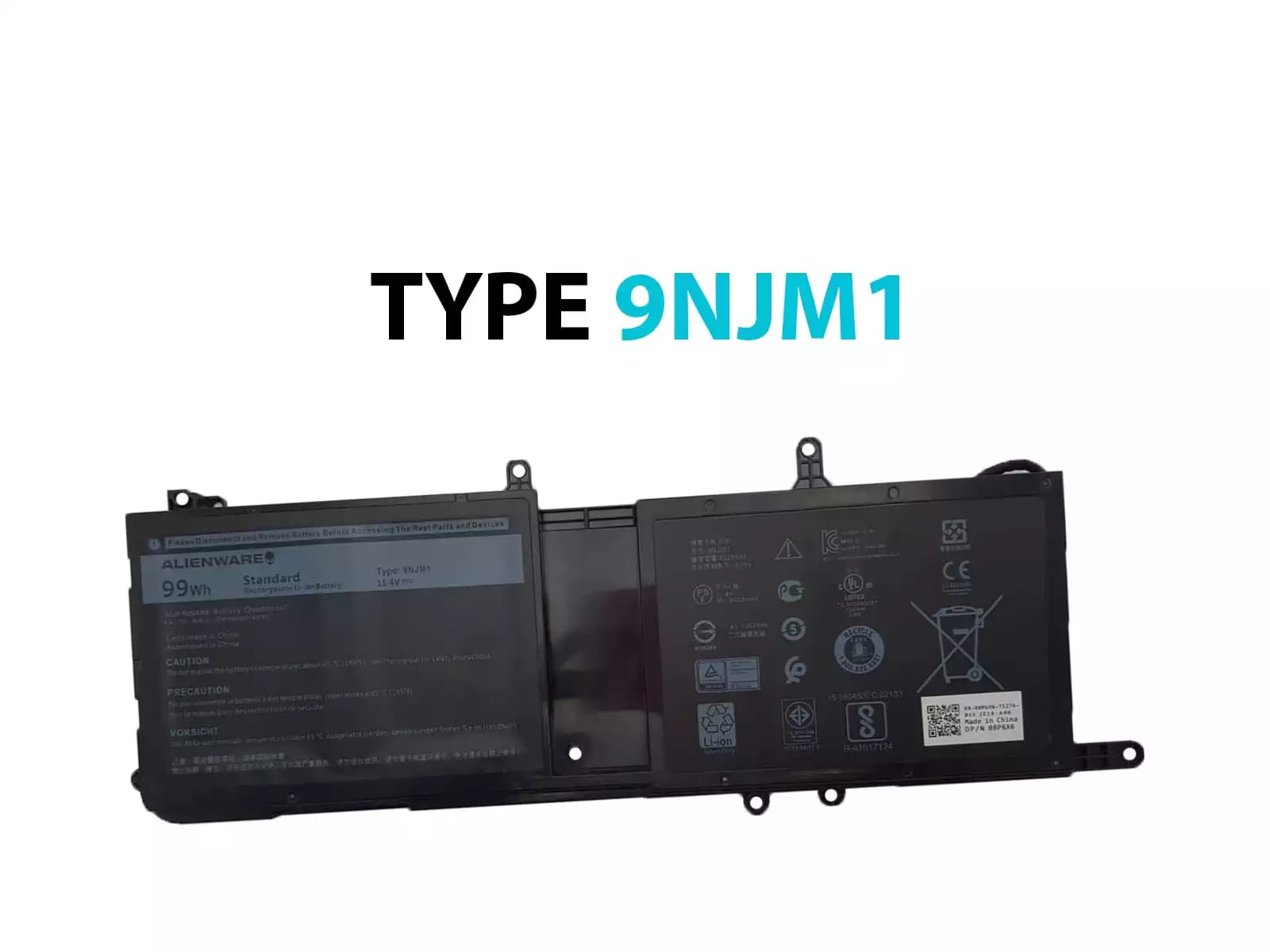 BATERIA DELL ALIENWARE 9NJM1 15 17 R4 11.4 99Wh INTERNA *ORIGINAL* — imagen 1