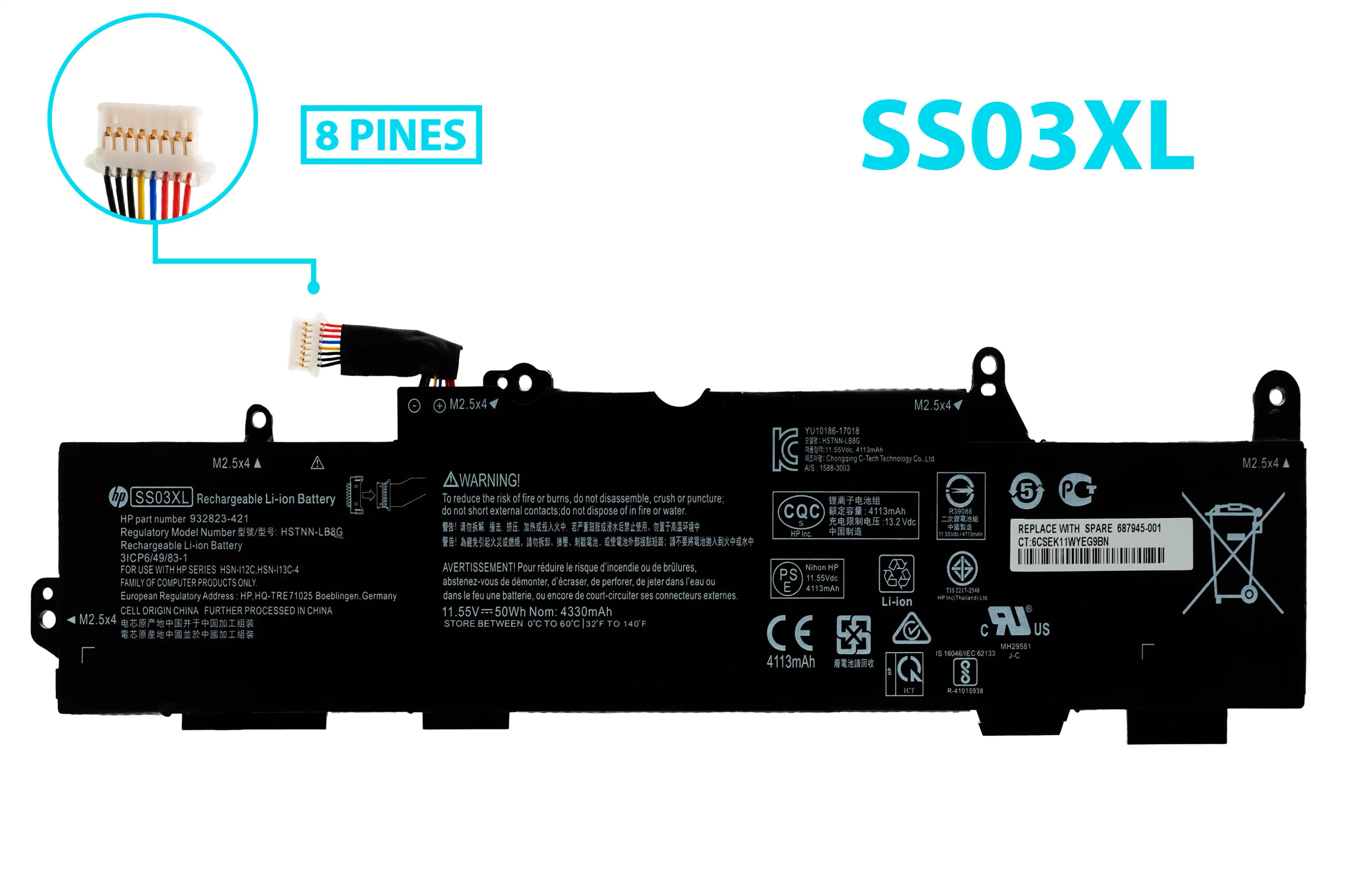 BATERIA HP SS03XL INTERNA *ORIGINAL* — imagen 1
